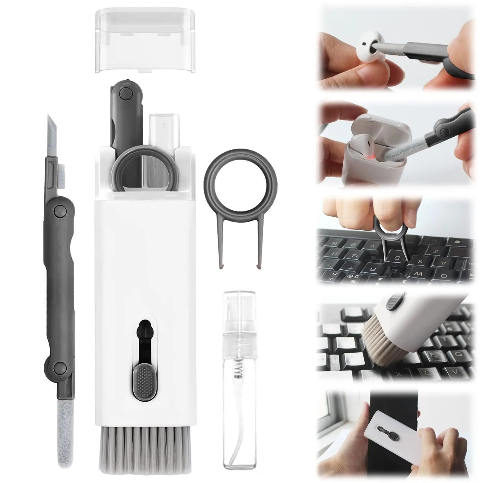 BINGONE Multi-Functional Portable Electronic Cleaning Kit, 20-in-1  Electronics Cleaner Kit, Keyboard Cleaner kit, Portable Multifunctional  Cleaning